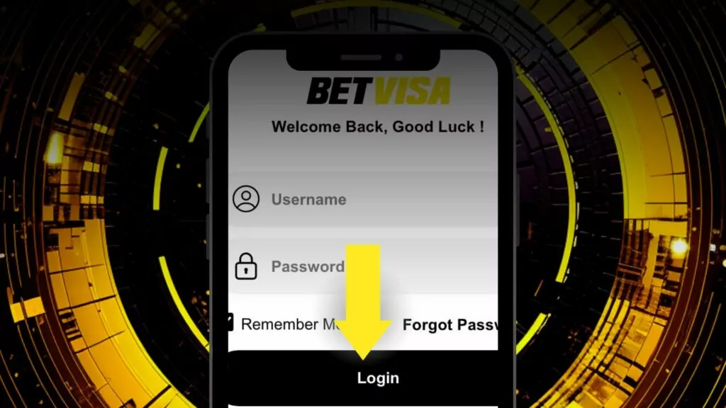 Betvisa Bangladesh app Click on the Login button